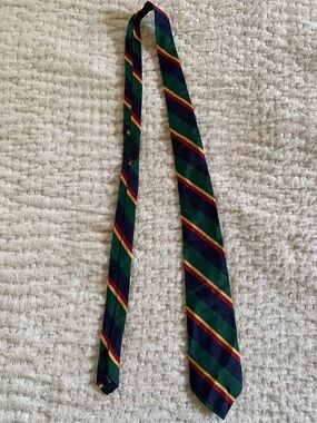 Polo by Ralph Lauren Green, Navy and Red Striped Kids Tie